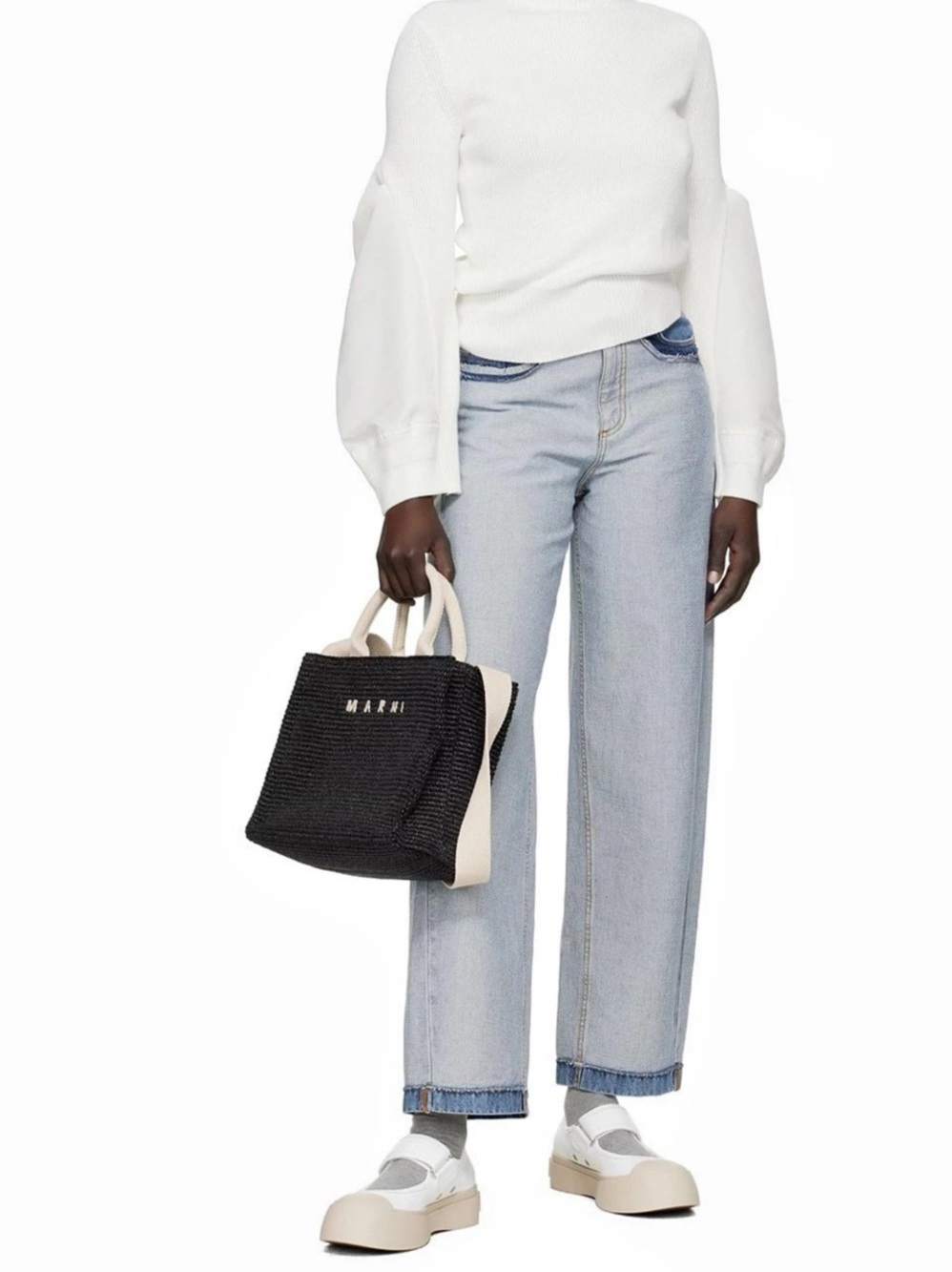 Marni Pablo Mary Jane Sneaker Platform Shoes in White - Picture 5 of 5